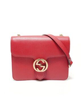 Gucci Shoulder Bag Interlocking Leather